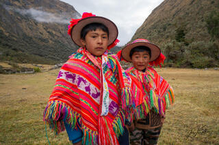 Quechua Boys in their Backyard