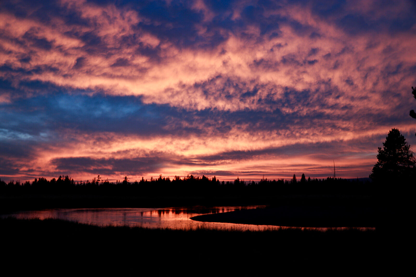 Campsite 9M2, Bechler Ford, at sunset